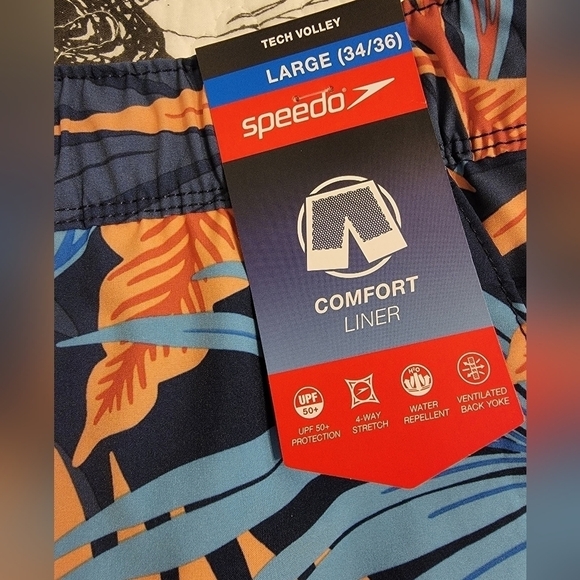 NWT Speedo Men's Swim Shorts - Picture 2 of 3